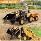 preview thumbnail 28 of 26, 3 in 1 Ride On Tractor with Trailer, 12V Kids Electric Vehicles Ride On Toy