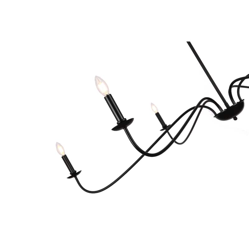 6-Light Classic French Minialist Chandelier with Candle-Style Lighting