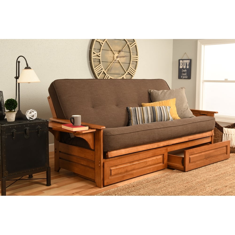 Copper Grove Dixie Oak Full-size 2-drawer Futon Set with Mattress