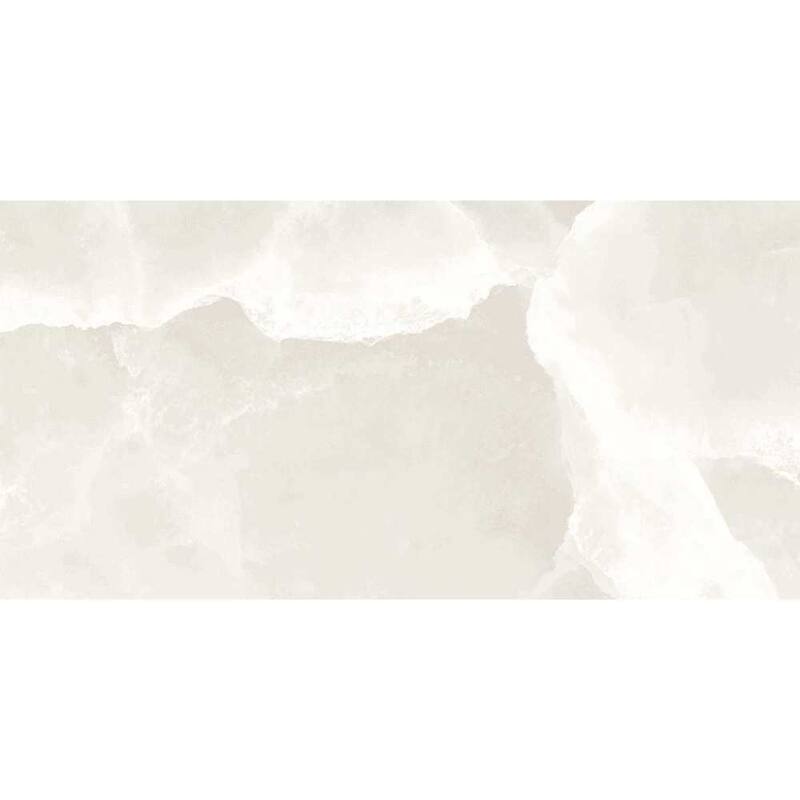 Geo Lust 12in x 24in White Polished Porcelain Tile - Floor & Wall