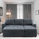 preview thumbnail 5 of 71, Reversible Sectional Sleeper Sofa with Storage Chaise & Pull-Out Bed