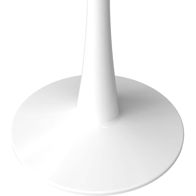 Bristol 24" Round Dining Table, Modern Pedestal Base Kitchen Table - Sintered Stone/MDF Top for Kitchen & Small Spaces