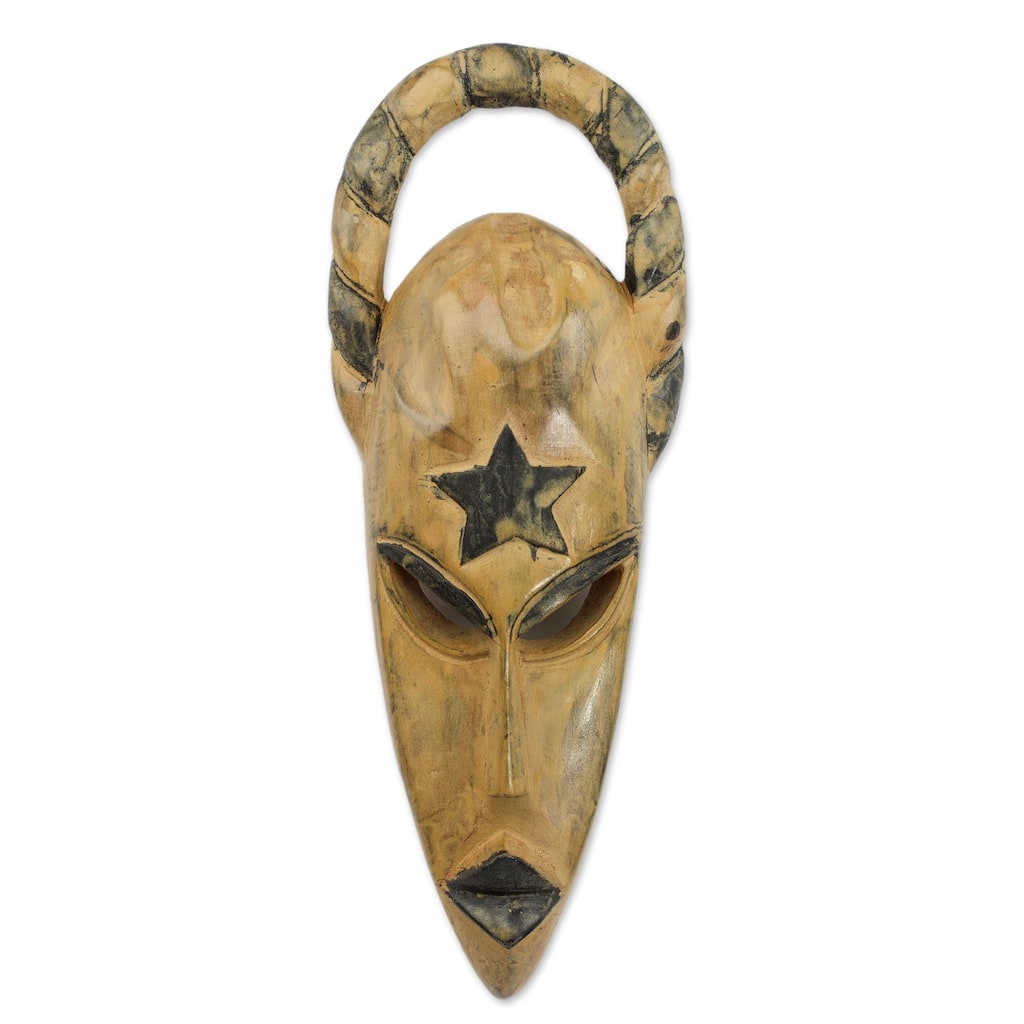 Novica Handmade Rising Star African Wood Mask
