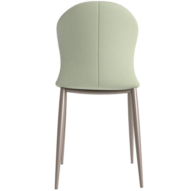 Upholstered Dining Chair in Fabric with Iron Legs Mosaic Series Set of 2