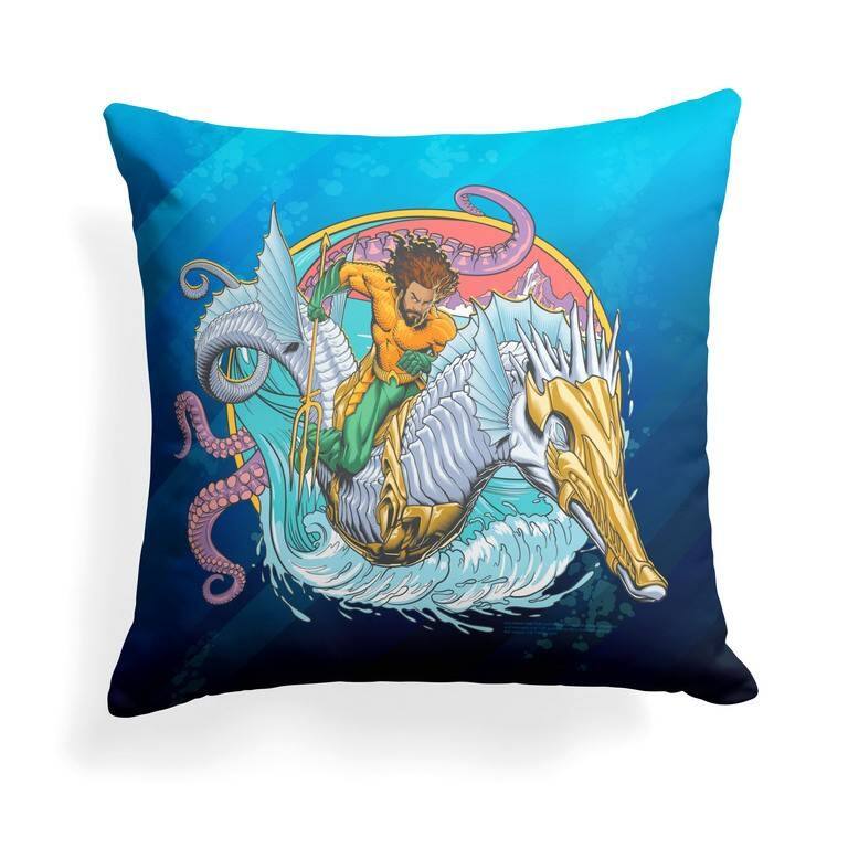 Warner Brothers DC Aquaman 2 18 Inch Throw Pillow - 18" x 18" - Rescue Charge