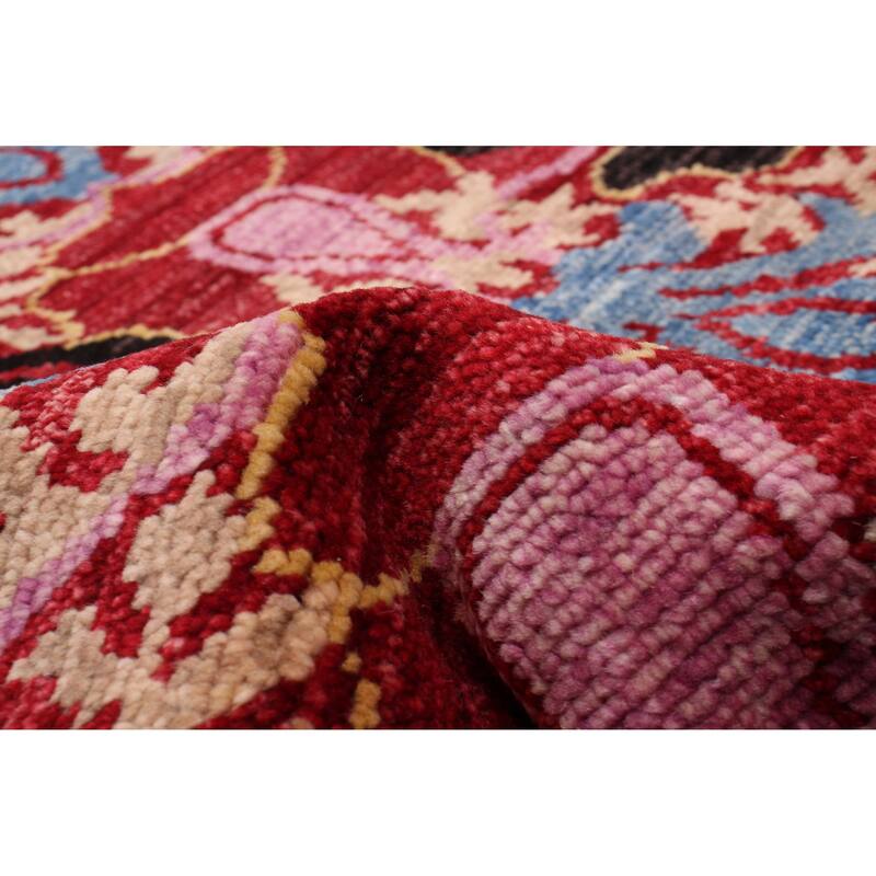 ECARPETGALLERY Hand-knotted Mystique Red Wool Rug - 5'11 x 8'10