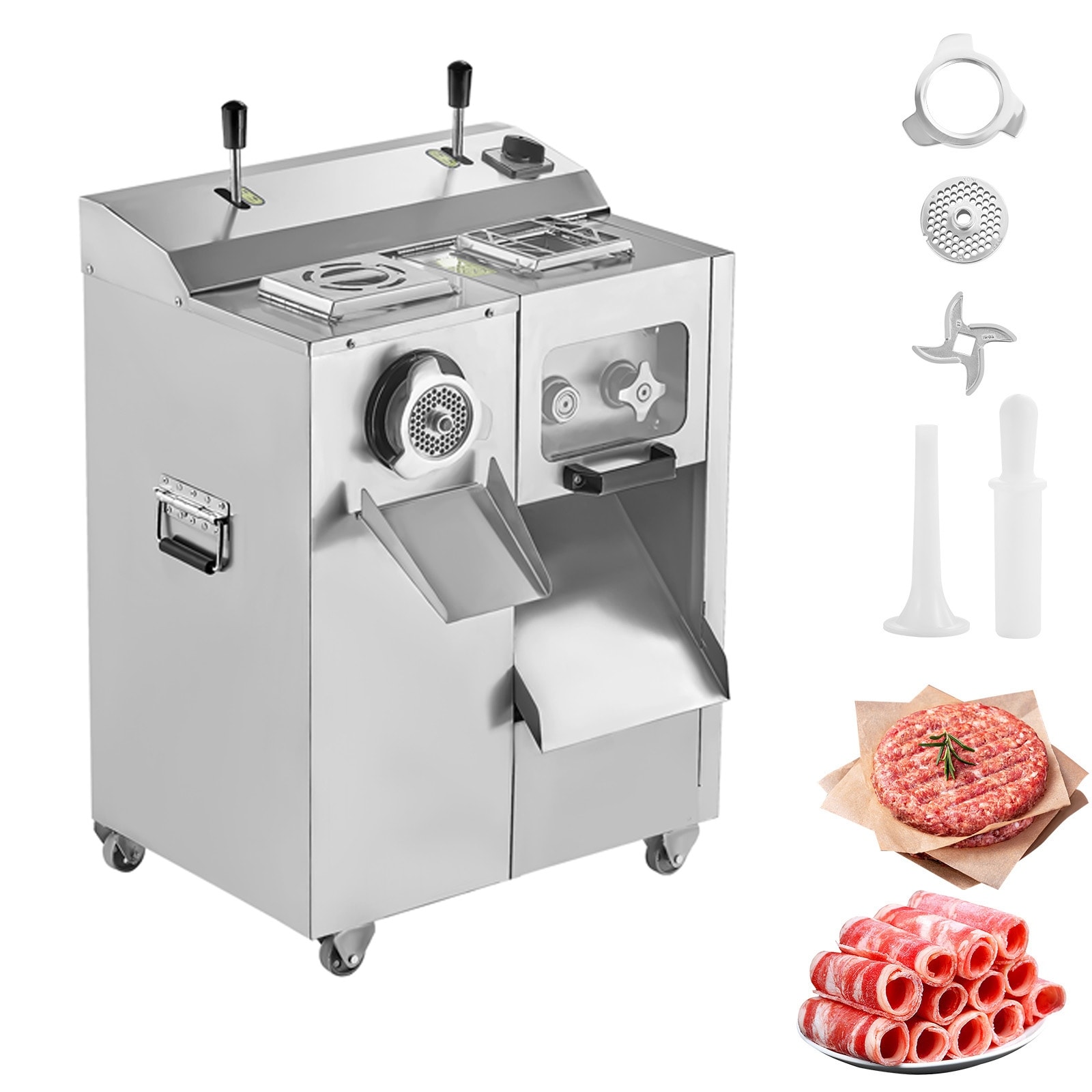UIMOSO Meat Grinder, 14 Lbs/Min Electric Meat Grinder, Slicer, Sausage Stuffer with Blade, Grinding Plate, Sausage Maker