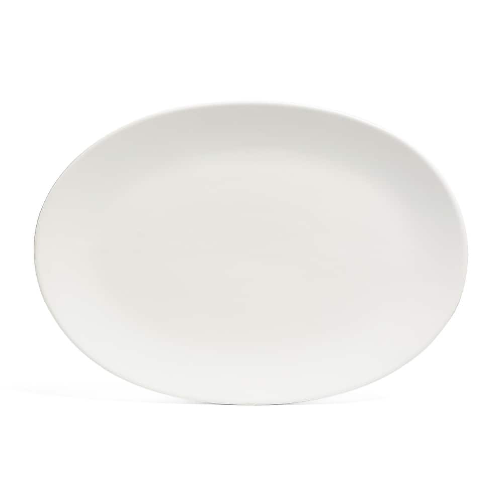 over&back Coupe Semi Matte Stoneware Oval Serving Platter