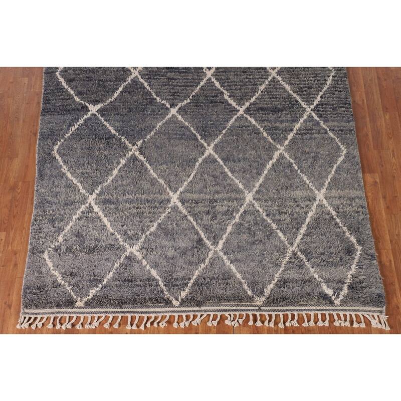 Trellis / Moroccan Oriental Area Rug Hand-Knotted Wool Carpet - 6'0" x 10'2"