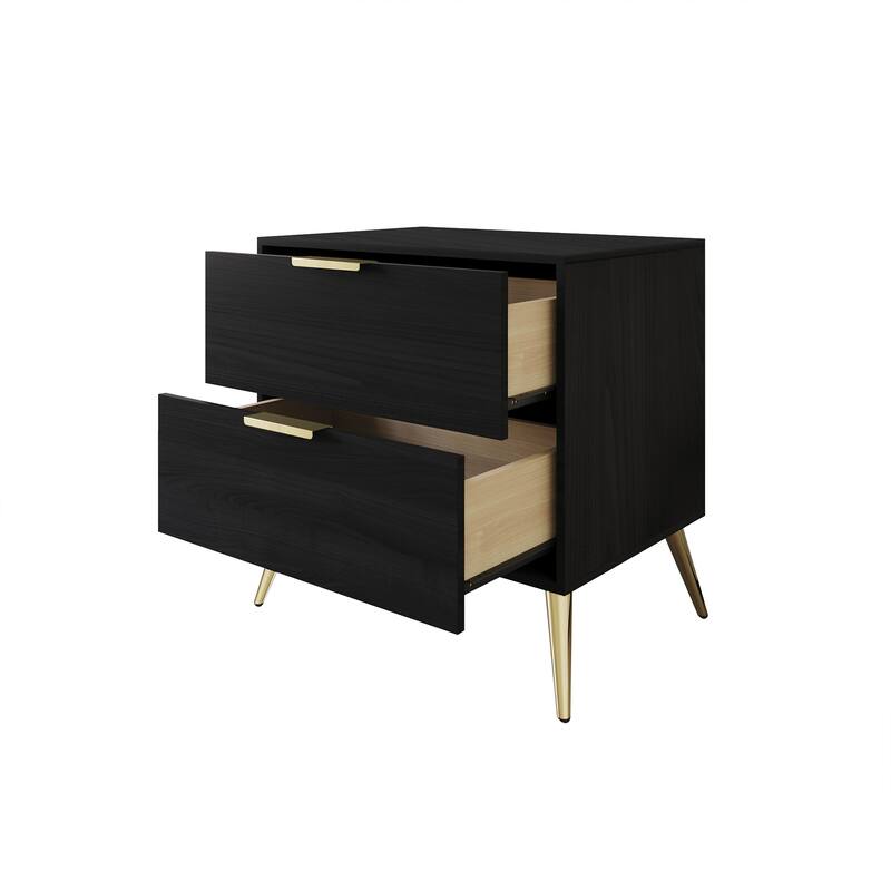 CraftPorch Contemporary 2-Drawers Wooden Nightstand