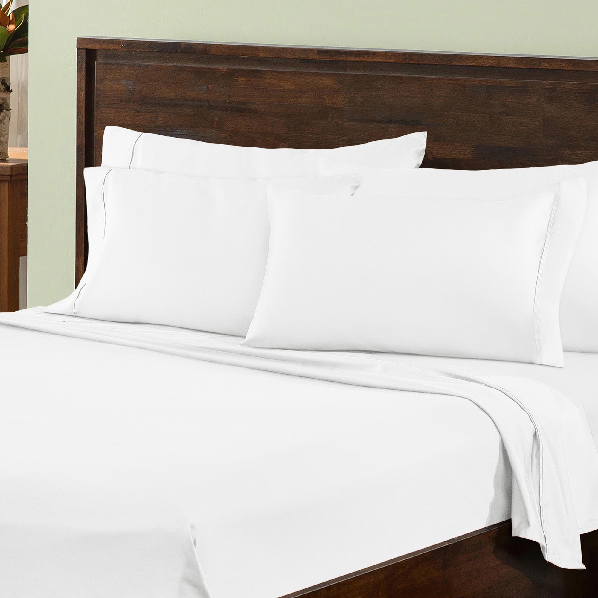 1000 TC OR 1200 TC Egyptian Cotton Bedding Choose Item & Size White Solid 