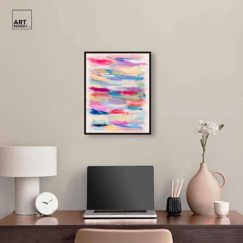 Color Bands Canvas by Art Remedy