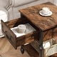 preview thumbnail 4 of 9, End Table, Industrial Side Table with Drawer and Storage Shelf,1pack or 2pack