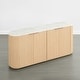 preview thumbnail 49 of 50, Spruce & Spring 70-inch Wide Modern Sideboard Cabinet with Semi-Cylindrical Columns