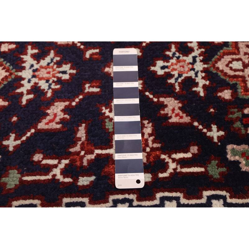 ECARPETGALLERY Hand-knotted Serapi Heritage Dark Navy Wool Rug - 2'6 x 17'9
