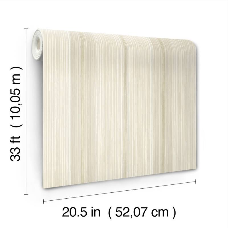 Chris Loves Julia x A-Street Prints Ames Beige Linen Stripe Wallpaper
