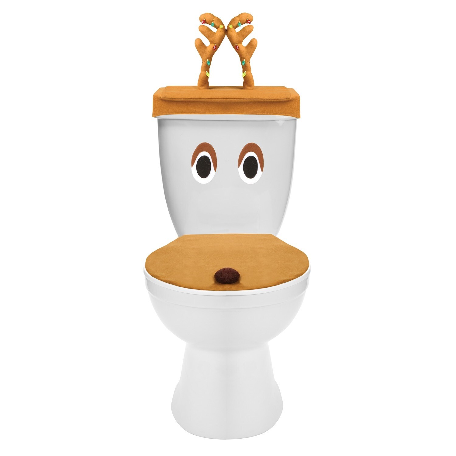 Shop Reindeer Toilet Cover Set Christmas Bathroom Decor