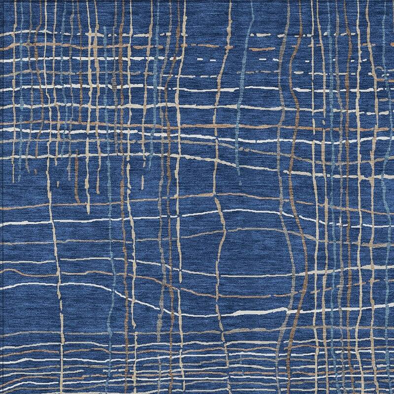 HomeRoots Striped Transitional Rectangle Outdoor Rug