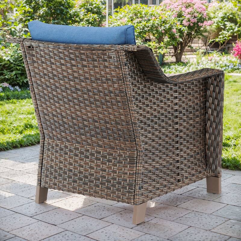 Gymojoy Outdoor Wicker Patio Chairs Set of 2 with Cushions