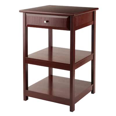 30.5" walnut brown delta wooden printer table
