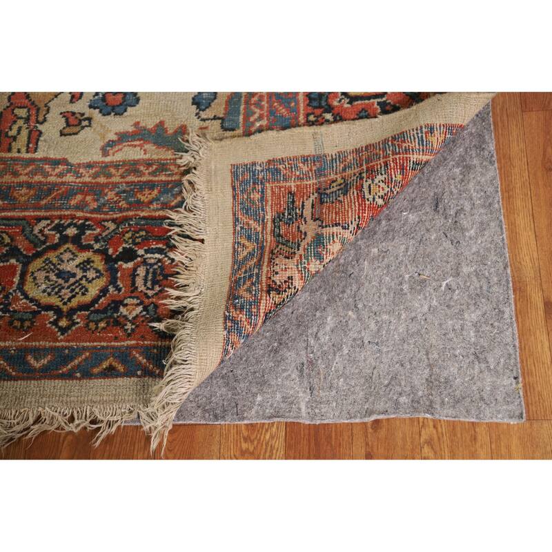 Hand Knotted Oriental 100% Wool Carpet Traditional Floral Beige & Ivories Sultanabad Area Rug - 11' 10'' X 8' 8''