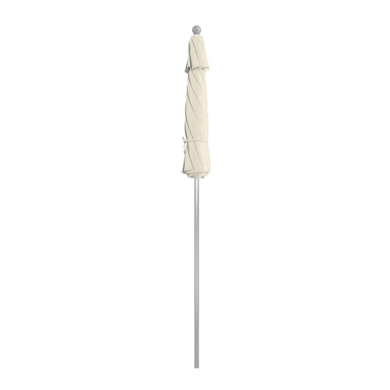 California Umbrella 75' Venture Series Patio Umbrella, Silver Aluminum Pole Fiberglass Ribs Push Lift Pacifica