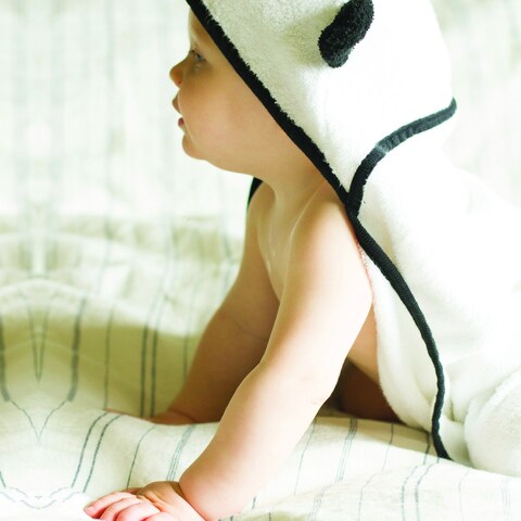 Panda Baby viscose from Bamboo Hooded Bath Towel Set, 2pc Set
