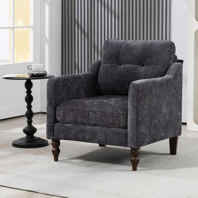 Accent Comfy Chenille Chair w/USB charging port