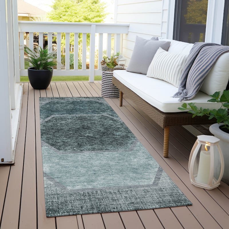 Machine Washable Indoor/ Outdoor Chantille Modern Boho Rug