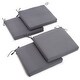 preview thumbnail 16 of 20, Blazing Needles 19-Inch x 20-Inch Indoor Chair Cushion (Set of 4) Grey