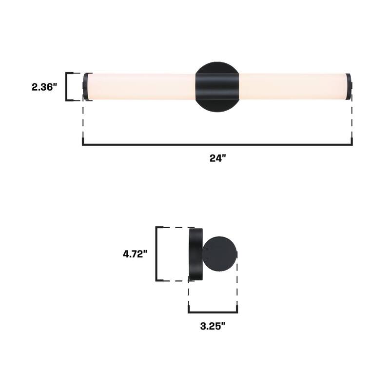 Westinghouse Lighting Clarksboro LED Indoor Wall Fixture Selectable, Matte Black Finish, Frosted Acrylic Shade