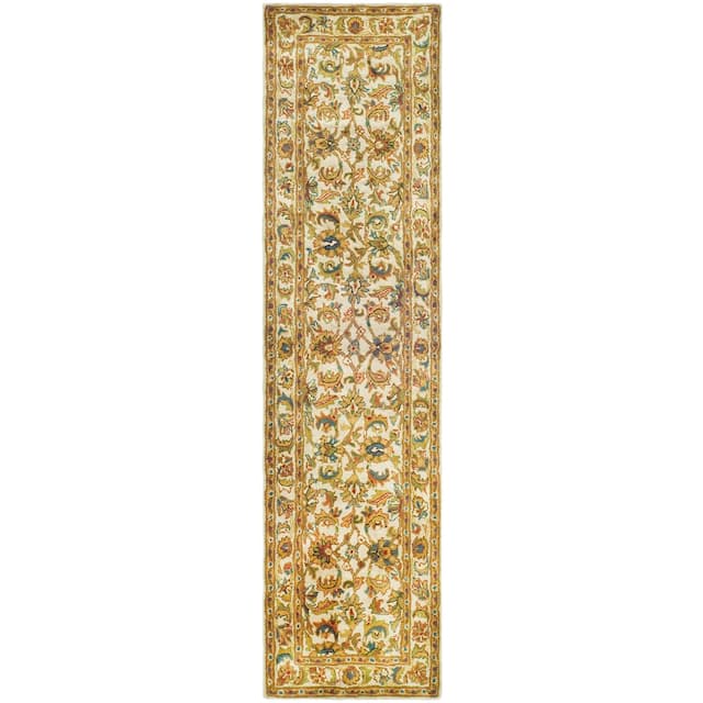 SAFAVIEH Handmade Classic Clotilda Traditional Oriental Wool Rug - 2'3" x 12' Runner - Ivory