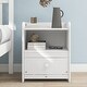 preview thumbnail 6 of 11, Full Platform Bed with Slatted Headboard, Footboard & Nightstand - Classic Set