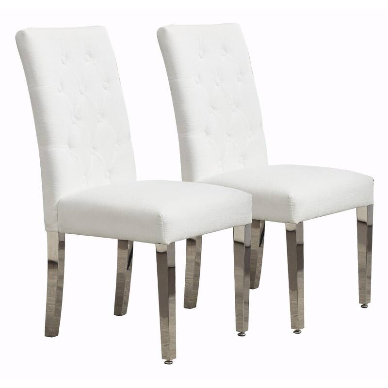Luxury Chenille Dining Chairs - Ergonomic Design, Set of 2