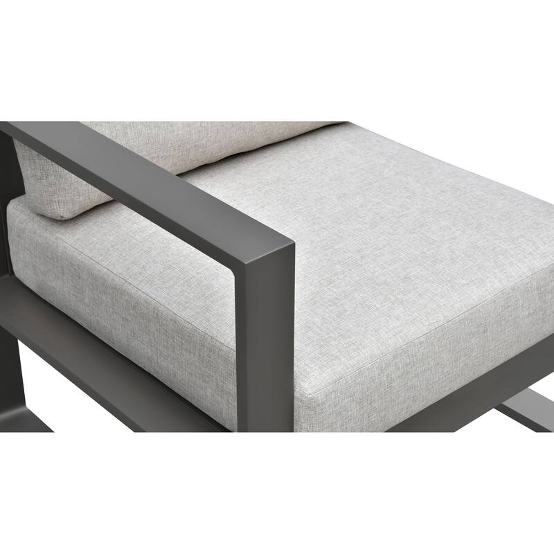 Navarro Outdoor Arm Chair with Cushions, Mocha