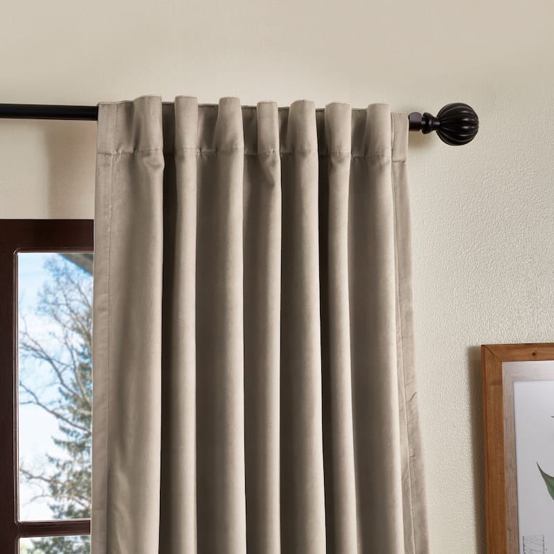 Martha Stewart Lucca Velvet Blackout Curtains - Panel Pair or Valance