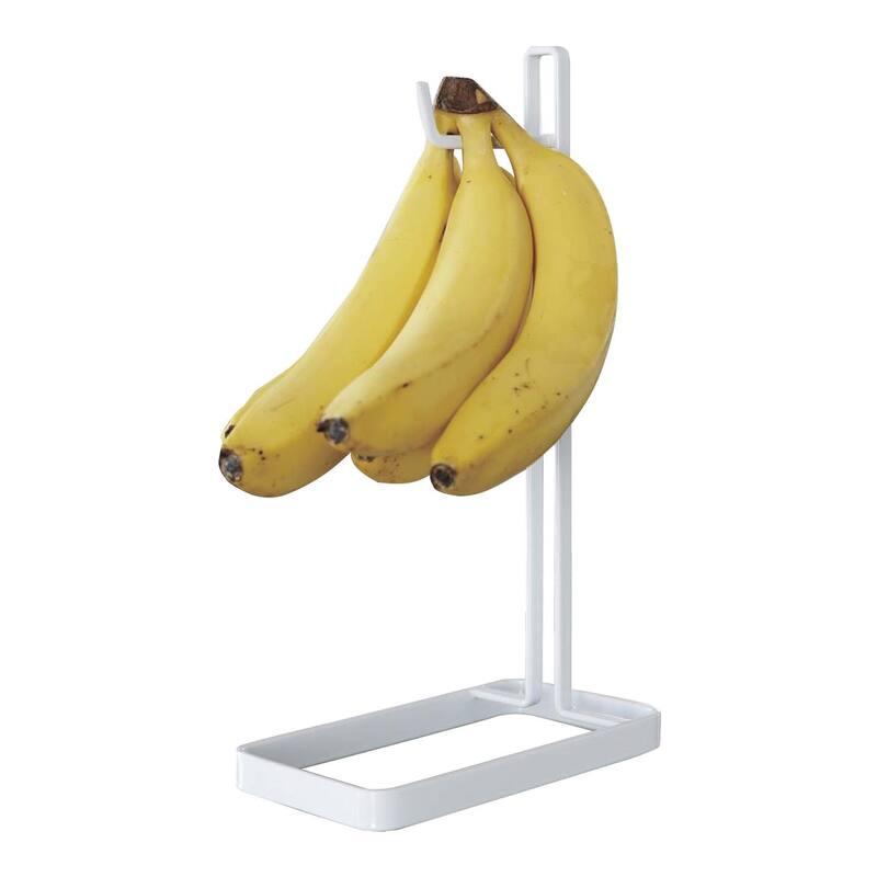 Yamazaki Home Banana Hanger, Steel - L 6.5 x W 3.35 x H 11.02 inches - White
