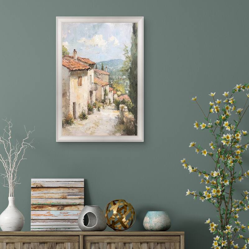 Masterpiece Art Gallery| Village Path by Petals Prints Design - Framed Canvas Art Print