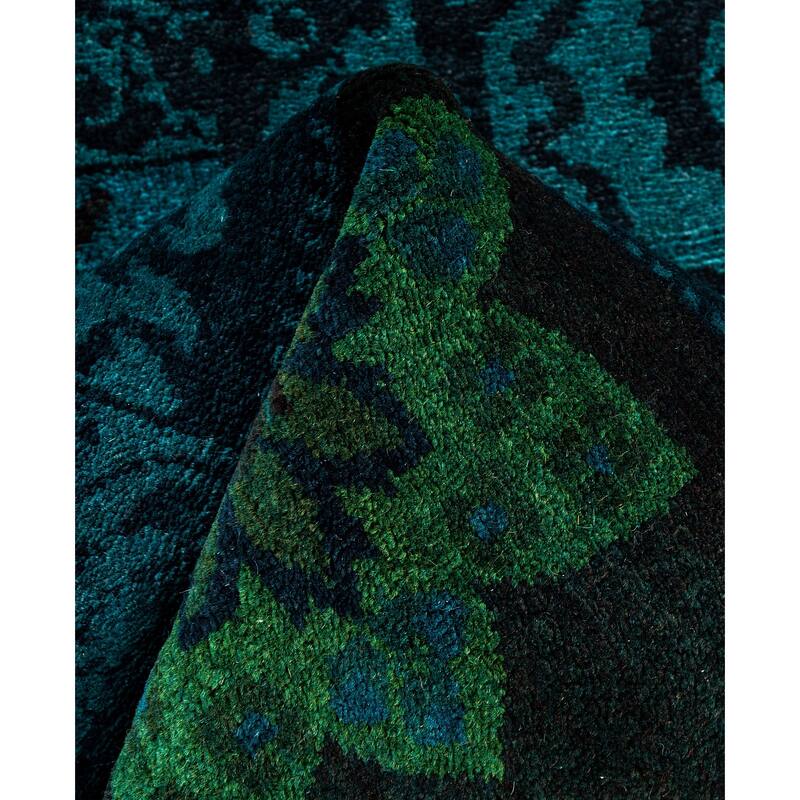 Overdyed One-of-a-Kind Hand-Knotted Area Rug - Black - 3' 2" x 5' 3"