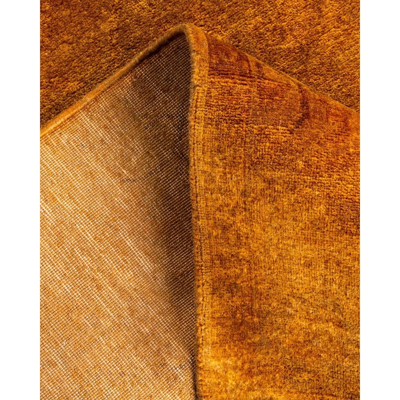 Overton Hand Knotted Wool Vintage Inspired Modern Contemporary Overdyed Gold Area Rug - 3' 1" x 5' 1"