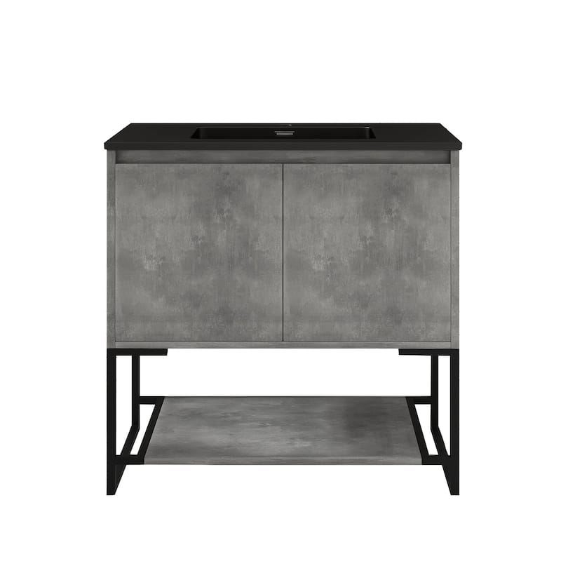 36-inch Freestanding Bath Vanity with Cultured Mable Top