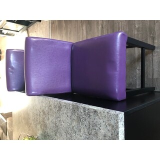 Villa Faux Leather Brown  Counter Stool (Set of 2)