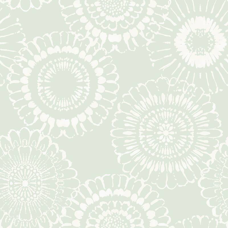 Chesapeake Sonnet Sage Floral Wallpaper - 20.9 x 396 x 0.025