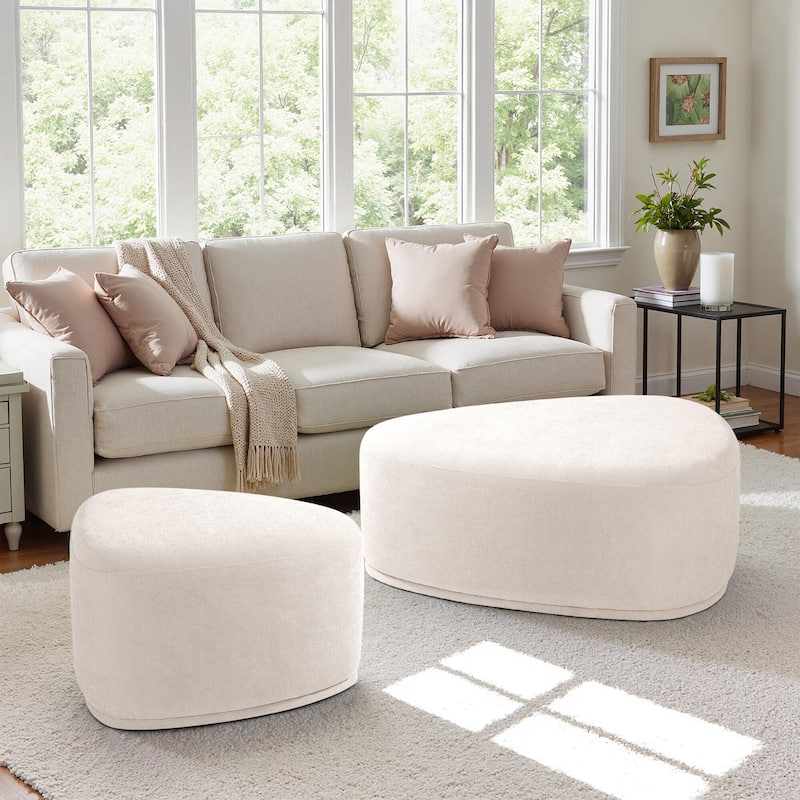 Oversized Triangle Cocktail Ottoman (Set of 2)