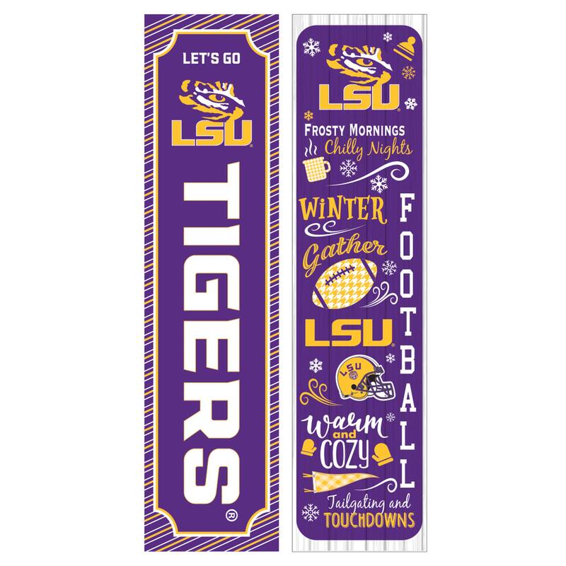 47" Double Sided Seasonal Porch Leaner, Louisiana State University - 47" x 11.25"
