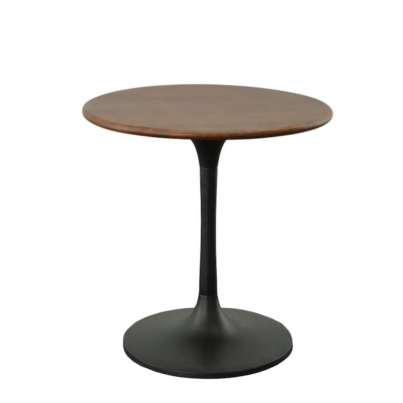 Tulip Shaped Wooden Dining Table - 30" - Brown and Black