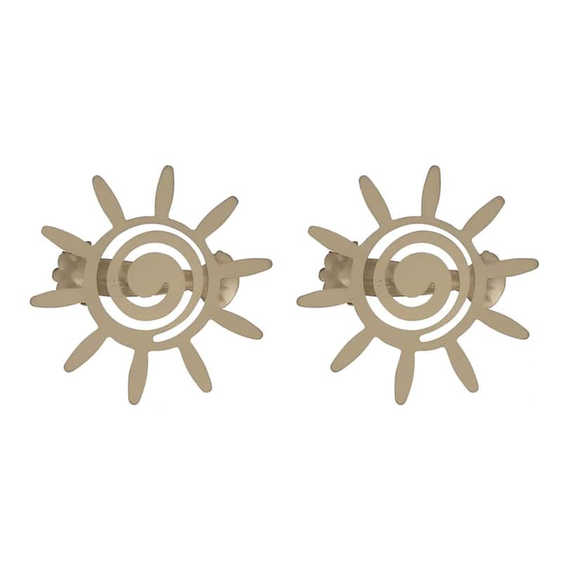 Set of 2 Metal Tiebacks Sun Clip Helios Big Size - 3.6"L x 3.6"H x 1.4"D