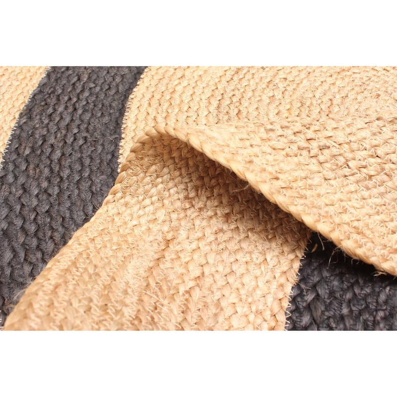 ECARPETGALLERY Braided Weave Palas Denizli Tan Jute Rug - 3'4 x 3'4