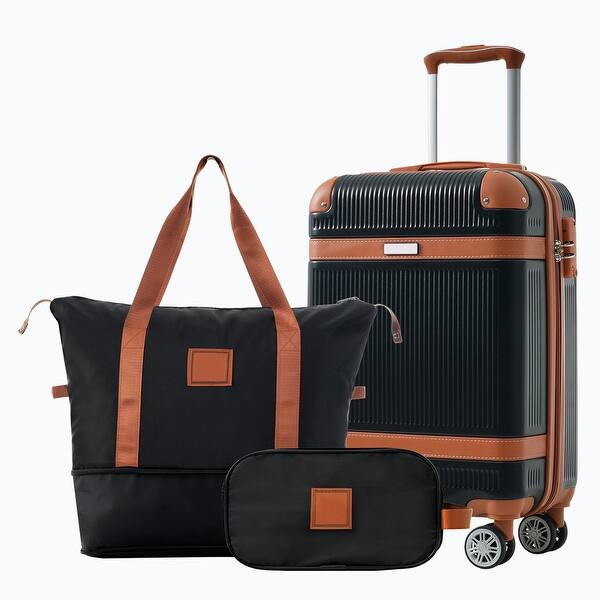 Carry-on Luggage With Spinner Wheels And TSA Lock, Airline Apporved Lightweight Hardside Suitcase For Travel, Hardshell Suit Case, 20, Silver