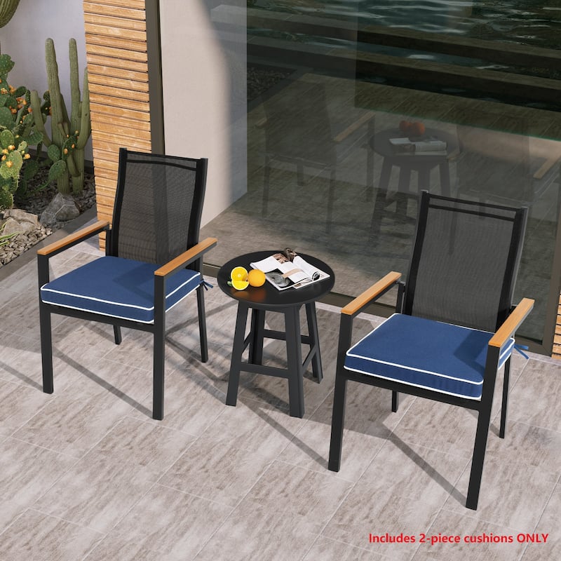 Indoor Outdoor Dining Chair Cushion Set of 2/4 Patio Chair Seat Pad